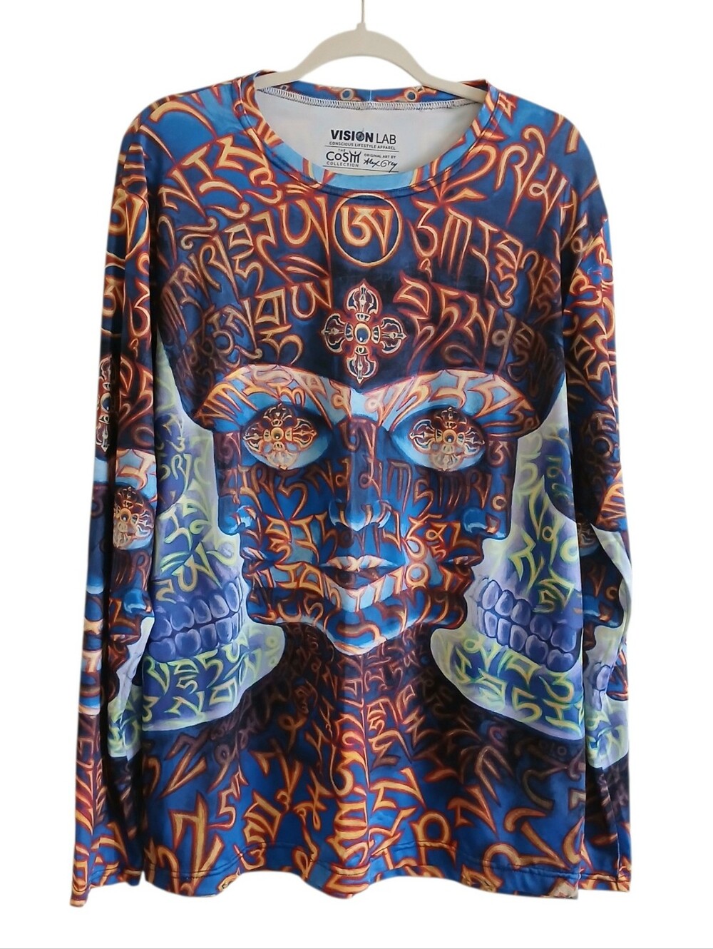 VISION LAB Alex Grey The Cosm Song Of Vajra Being Long Sleeve Shirt Men's L Art